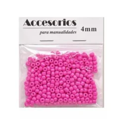 Cuentas Cristal Fucsia 4MM 30G