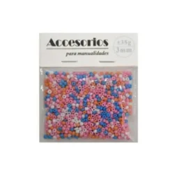 Cuentas Cristal 3MM 35G Azul/Rosa
