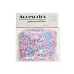 Cuentas Cristal 3MM 35G Azul/Rosa