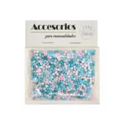 Cuentas Cristal 3MM 35G Azul/Turquesa
