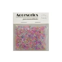 Cuentas Cristal 3MM 35G Lila/Rosa