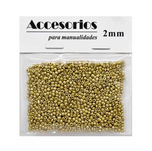 Cuentas Cristal Oro 2MM 30G