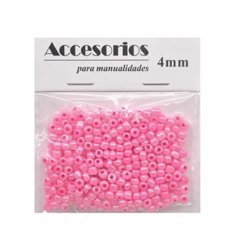 Cuentas Cristal Rosa Barbie 4MM 30G