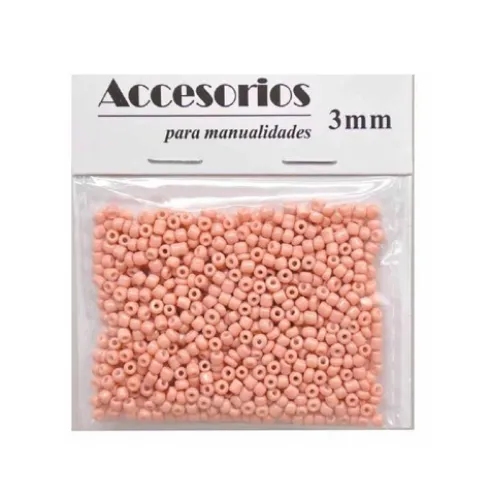 Cuentas Cristal Rosa Salmón 3MM 30G