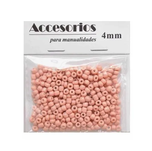 Cuentas Cristal Rosa Salmón 4MM 30G