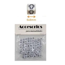 Cuentas De Cruz Blanco 6X8MM