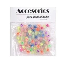Cuentas De Letras Colores 7X7MM