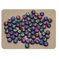 Cuentas De Letras Colores 4X7MM