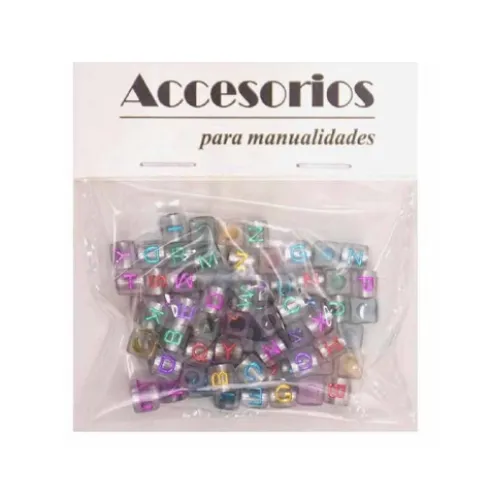 Cuentas De Letras Colores 6X6MM