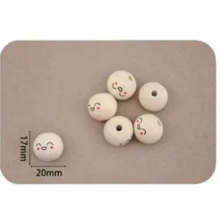 Cuentas De Madera Carita 20MM