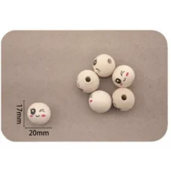 Cuentas De Madera Carita 20MM
