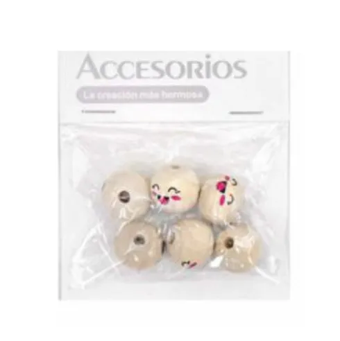 Cuentas De Madera Carita 20MM