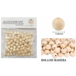 Cuentas De Madera 7X8MM