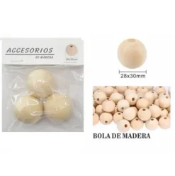 Cuentas De Madera 28X30MM