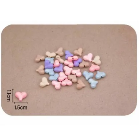 Cuentas De Plástico Corazón 11x15MM