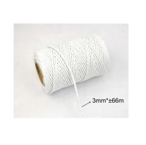Cuerda De Algodón Blanco 3MMX66M
