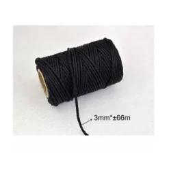 Cuerda De Algodón Negro 3MMX66M