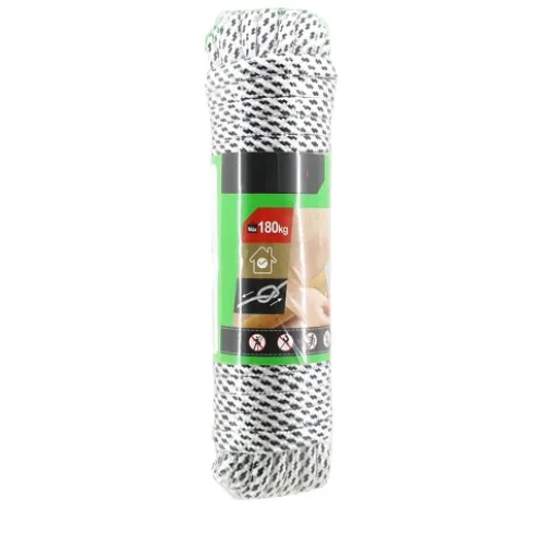 Cuerda Trenzada Blanco/Negro 10mm x 30m
