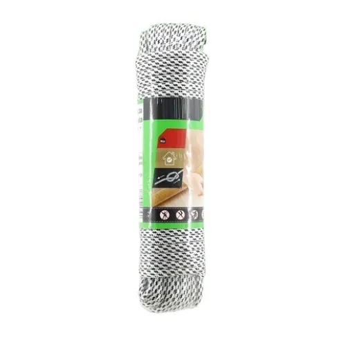 Cuerda Trenzada Blanco/Negro 5mm x 15m
