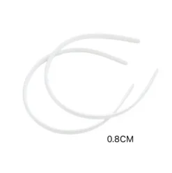 Diadema Blanco Perla 0.8cm 2pcs
