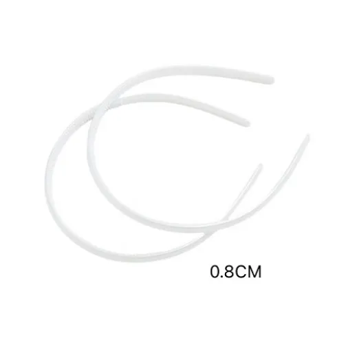 Diadema Blanco Perla 0.8cm 2pcs