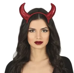 Diadema Cuernos Demonio Roja
