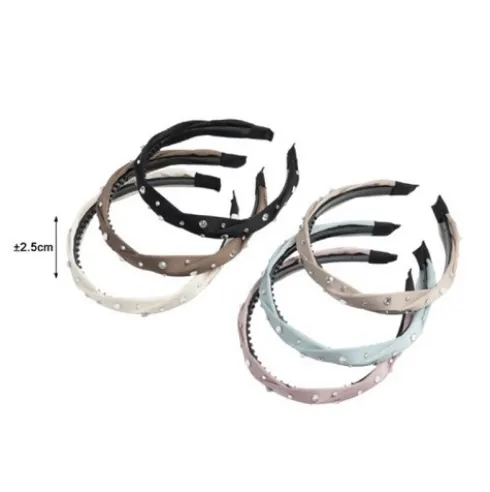 Diadema Nudo Cruzado Con Brillantes 2.5cm