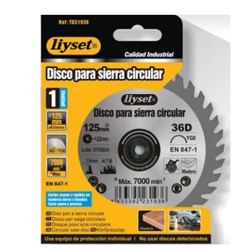 Disco Para Sierra Circular 125MM 36T