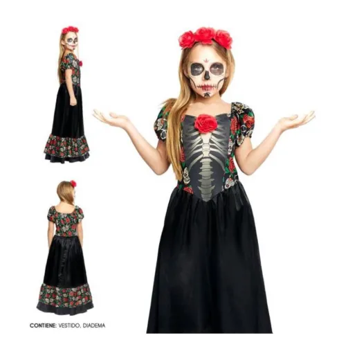 Disfraz Catrina Vestido Largo Infantil