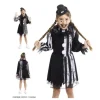 Disfraz Payasa Blanco y Negro Infantil