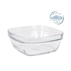 Ensaladera Vidrio Apilable Cuadrada 20cm
