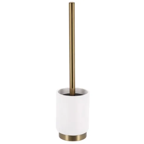 Escobilla de Baño Poliresina – Arusha Gold Blanco