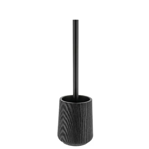 Escobilla de Baño Poliresina Efecto Madera Negro