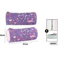 Estuche 1 Cremallera Redondo