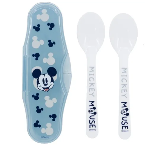 Estuche 2 Cucharas PP «MICKEY MOUSE FULL OF SMILES»