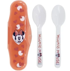 Estuche 2 Cucharas PP «MINNIE MOUSE HEART FULL»