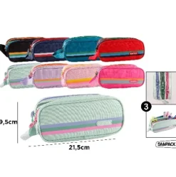 Estuche Plumier Triple Cremallera