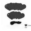 Etiqueta de Corazones Negro 12pcs