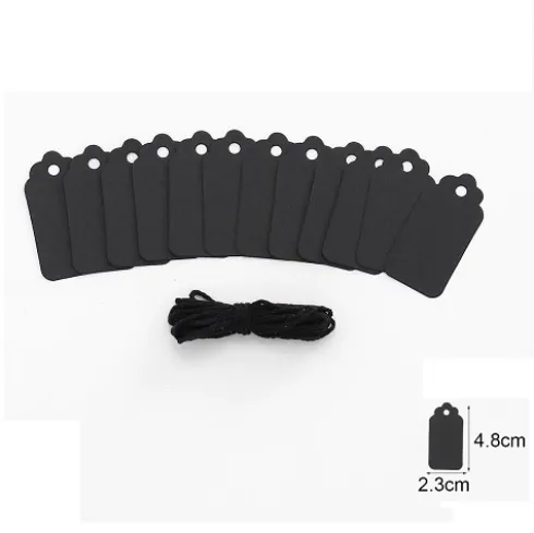 Etiqueta de Manualidad Negro 12pcs