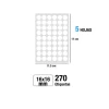 Etiquetas Blancas Ø16MM 270U