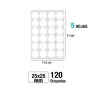 Etiquetas Blancas Ø25MM 120U