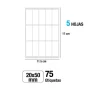 Etiquetas Blancas 20x50MM 75U