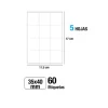 Etiquetas Blancas 35X40MM 60U