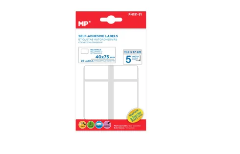 Etiquetas Blancas 40X75MM 20U