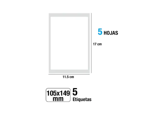 Etiquetas Blancas 105X149MM 5U