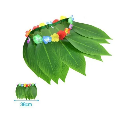 Falda Hawaiana Hojas Verdes