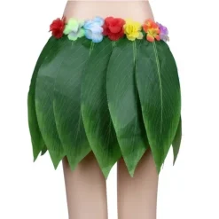 Falda Hawaiana Hojas Verdes