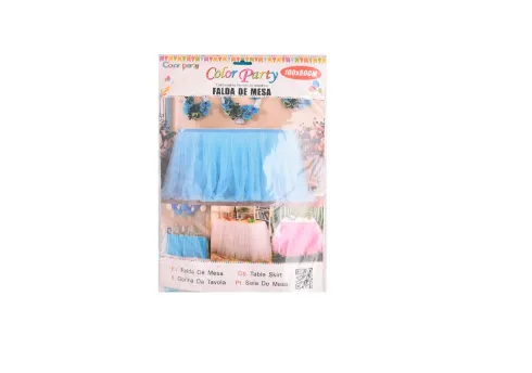 Falda Mesa Con Tutu Azul