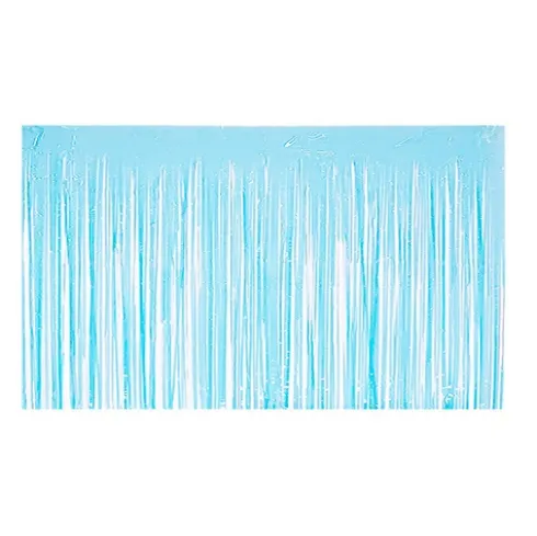 Falda Mesa Flecos Azul