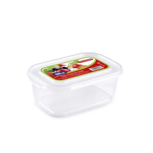 Fiambrera Basic Rectangular 600ml Transparente